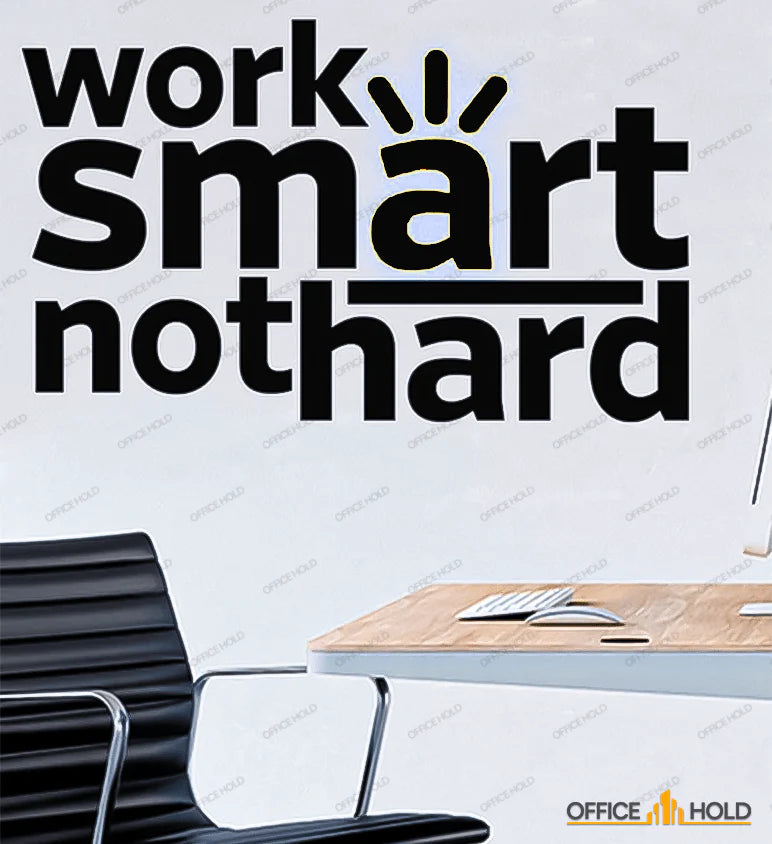 Work Smart Not Hard Inspirational Meeting Room Decor