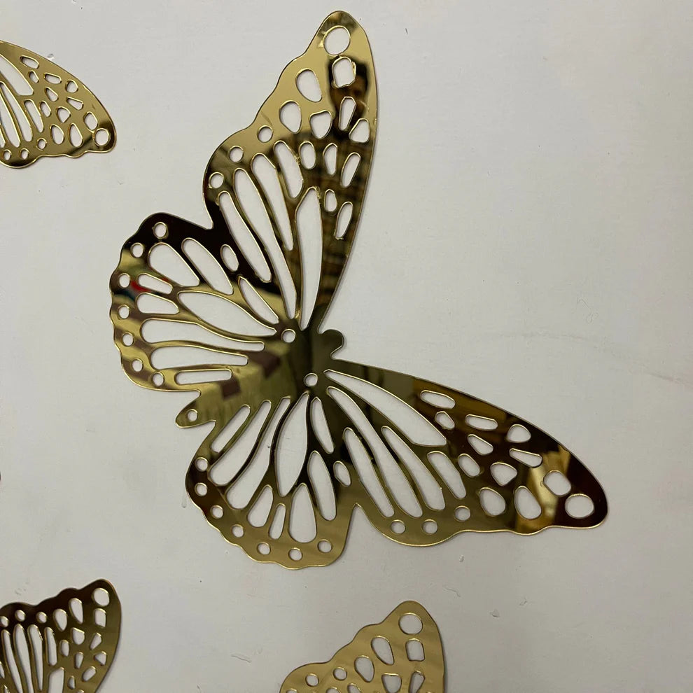 New 2025 Style Acrylic Mirror butterflies set for Wall Decor