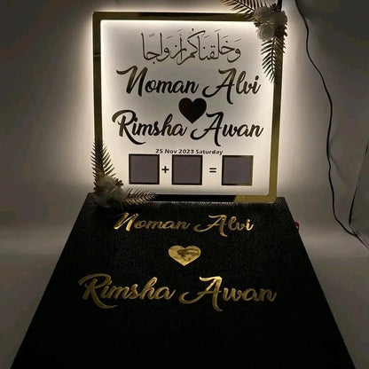Customize Nikah Sign Plates SIZE 10X12