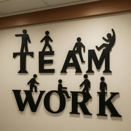 Teamwork 3D Creative Office Decor