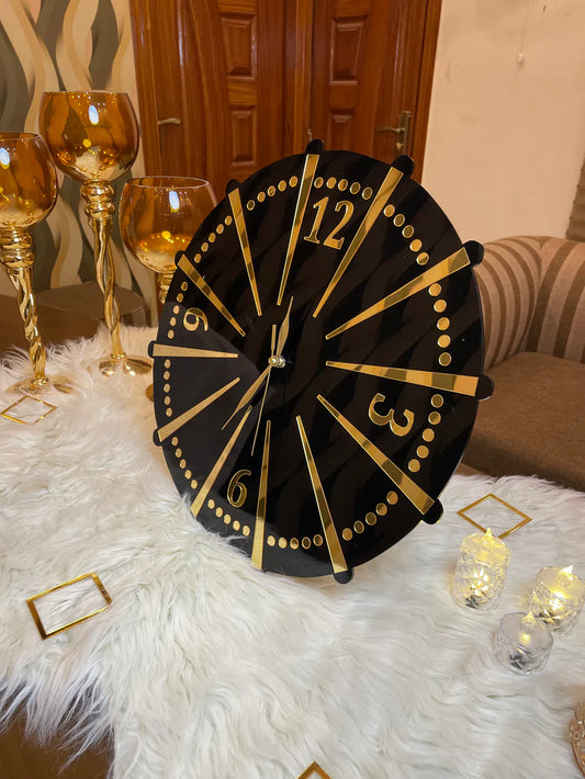 Golden Wall Clock