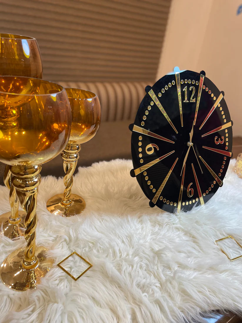 Golden Wall Clock