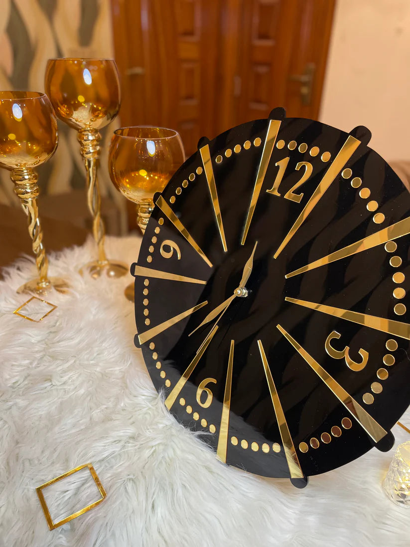 Golden Wall Clock