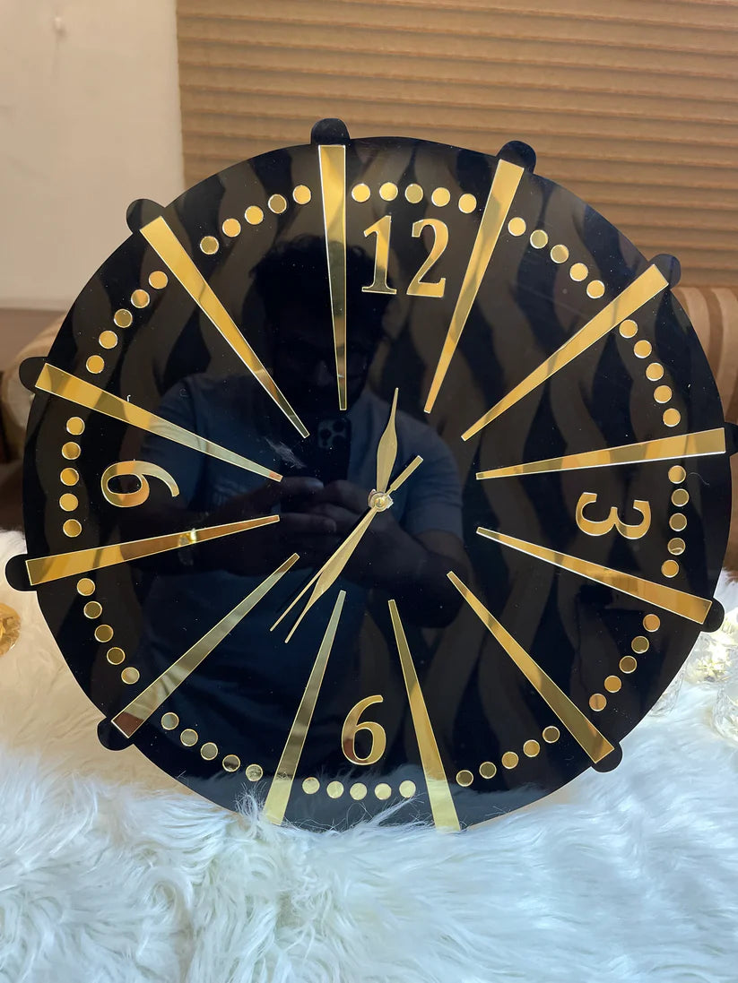 Golden Wall Clock