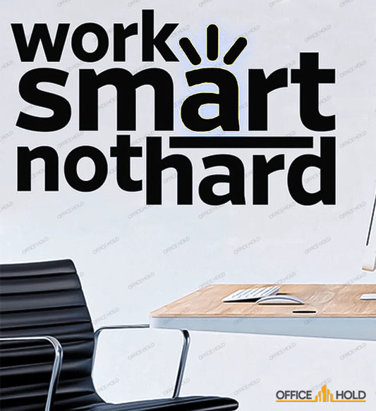 Work Smart Not Hard Inspirational Meeting Room Decor