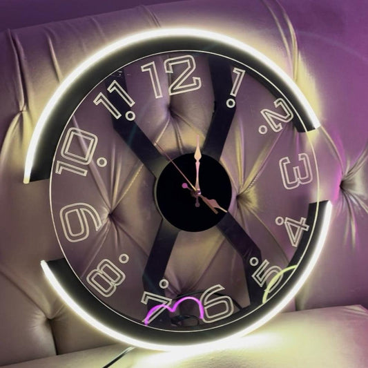 Neon Clock Size 12x12